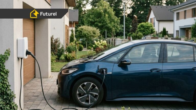 samochód elektryczny podłączony do domowej stacji ładującej