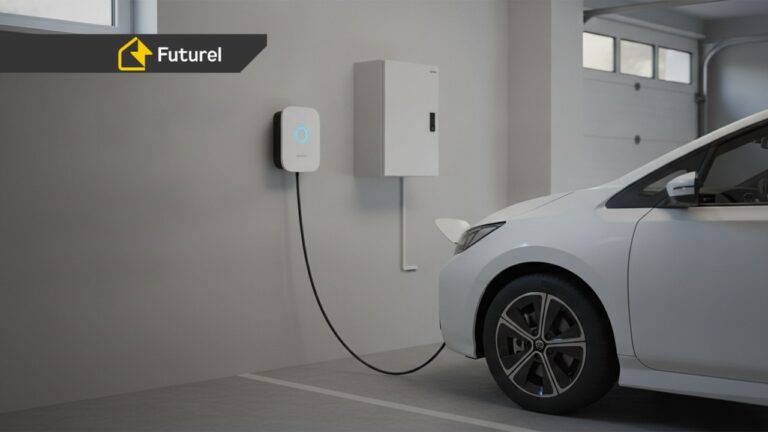 Elektryk montuje wallbox do ładowania samochodu elektrycznego w garażu w Krakowie – gotowa instalacja ładowarki EV