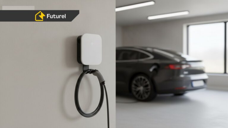 Ładowarka wallbox do ładowania samochodu elektrycznego w garażu